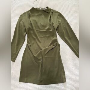 H&M Long Sleeve Olive Dress